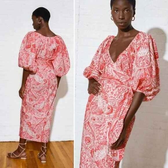 Mara Hoffman Fila Dress in Red Multi - Picture 4 of 16